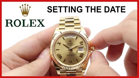 how to change date of rolex watch|Rolex setting date and time.